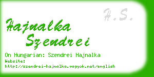 hajnalka szendrei business card